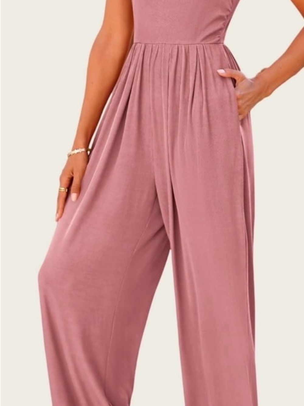 Sleeveless Maxi Dress in Dusty Rose - Picture 9 of 11